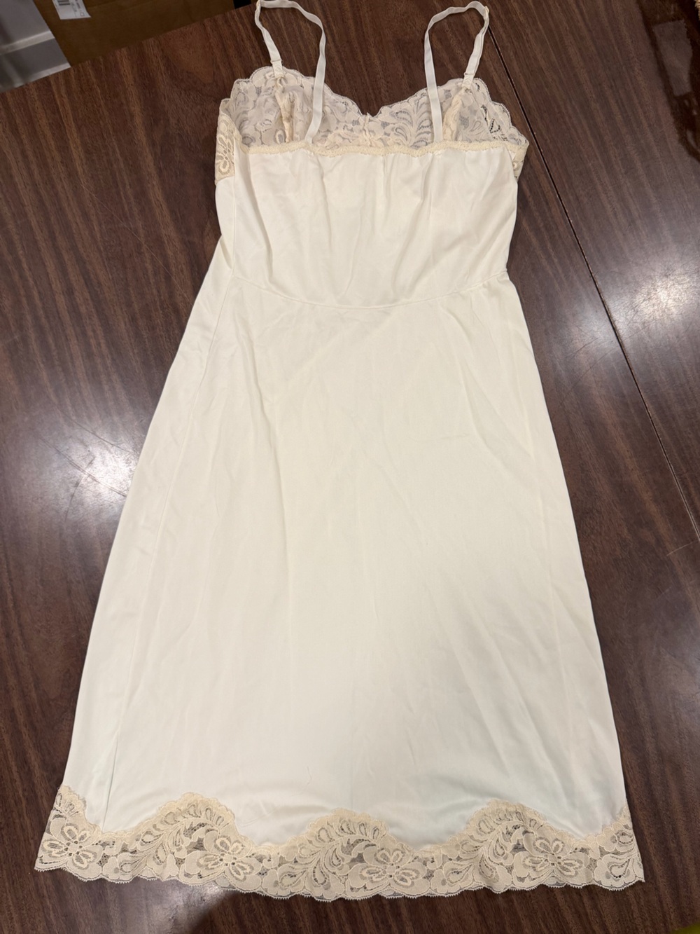 Vintage Cream Lace Slip Dress - Picture 4 of 7